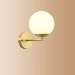 Moderne Molecules Bean Wandlamp met Bolvormige Glazen Kap