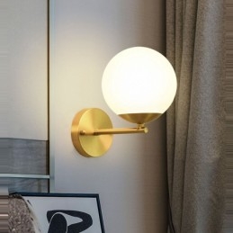 Moderne Molecules Bean Wandlamp met Bolvormige Glazen Kap