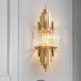 Postmoderne luxe kristallen wandlamp Woonkamer TV-achtergrondmuur Slaapkamer nachtkastje wandlamp