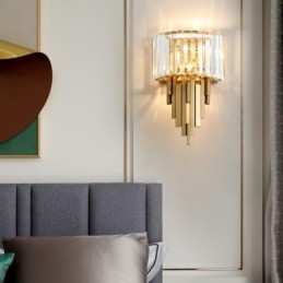 Postmoderne luxe kristallen wandlamp Woonkamer TV-achtergrondmuur Slaapkamer nachtkastje wandlamp