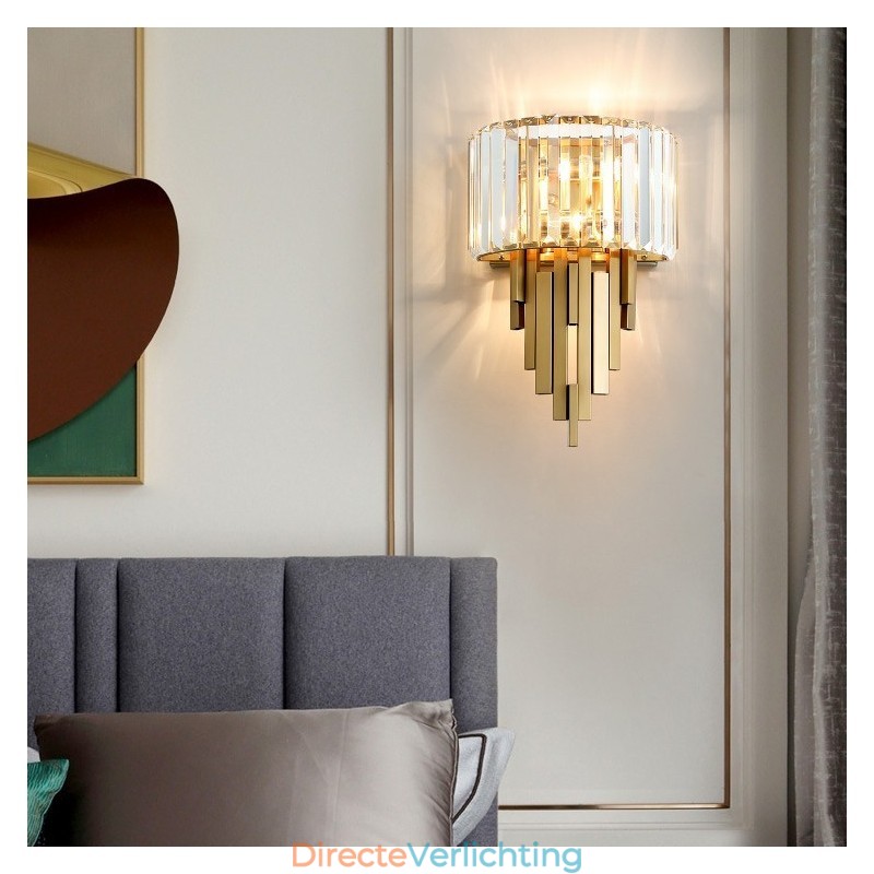 Postmoderne luxe kristallen wandlamp Woonkamer TV-achtergrondmuur Slaapkamer nachtkastje wandlamp