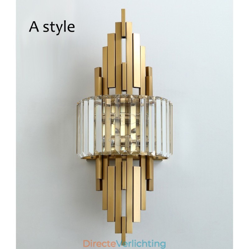 Postmoderne luxe kristallen wandlamp Woonkamer TV-achtergrondmuur Slaapkamer nachtkastje wandlamp