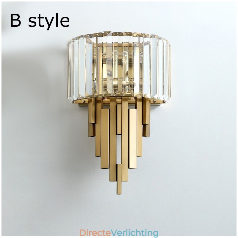 Postmoderne luxe kristallen wandlamp Woonkamer TV-achtergrondmuur Slaapkamer nachtkastje wandlamp