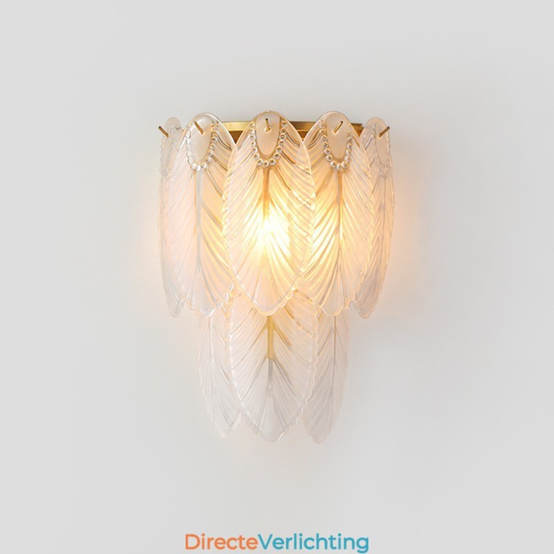 Nordic Franse Veer Kristallen Wandlampen Postmoderne Verlichting Luxe Woonkamer Achtergrond Muur Gang als Hotel Paneel Wandlamp