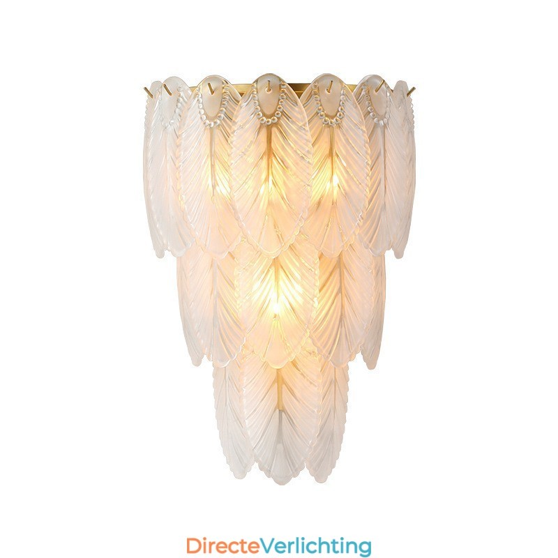 Nordic Franse Veer Kristallen Wandlampen Postmoderne Verlichting Luxe Woonkamer Achtergrond Muur Gang als Hotel Paneel Wandlamp