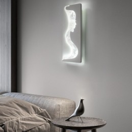 Binnen schattige meisjes kijkend naar links rechts wandlamp