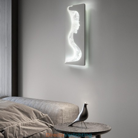 Binnen schattige meisjes kijkend naar links rechts wandlamp Binnen schattige meisjes kijkend naar links rechts wandlamp