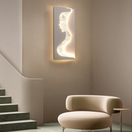 Binnen schattige meisjes kijkend naar links rechts wandlamp
