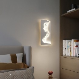 Binnen schattige meisjes kijkend naar links rechts wandlamp