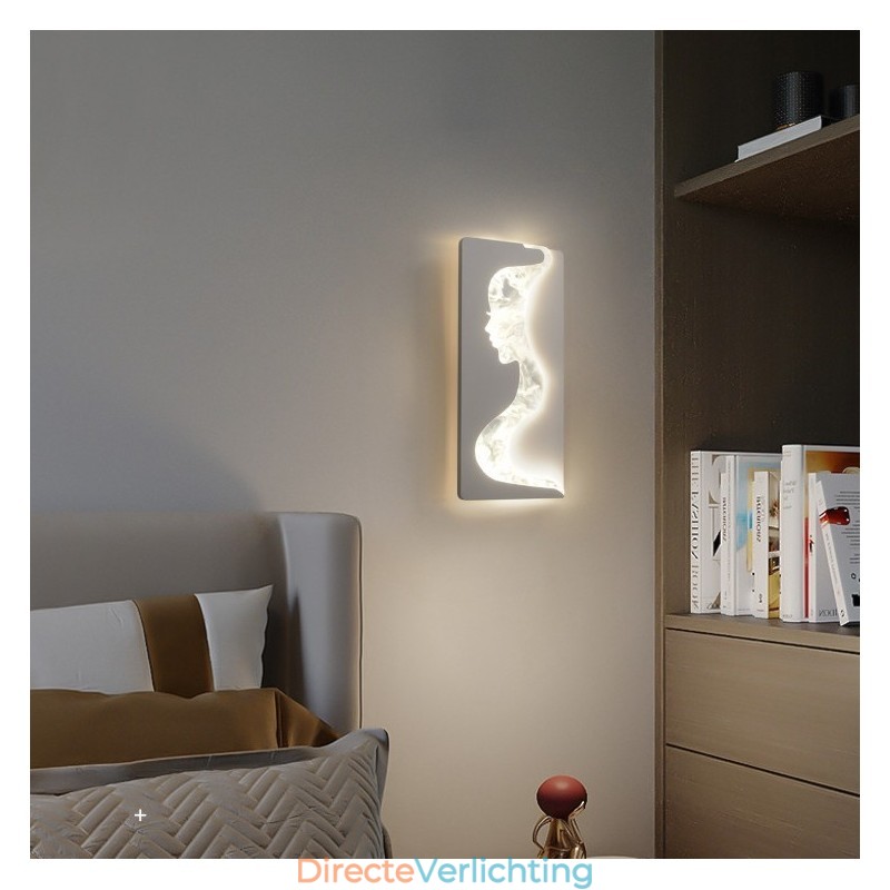 Binnen schattige meisjes kijkend naar links rechts wandlamp