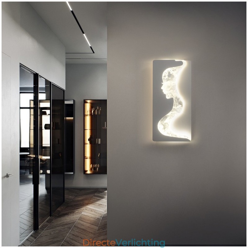 Binnen schattige meisjes kijkend naar links rechts wandlamp