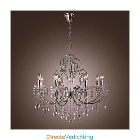 Traditionele klassieke kristallen chromen metalen kroonluchter Traditionele klassieke kristallen chromen metalen kroonluchter