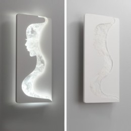 Binnen schattige meisjes kijkend naar links rechts wandlamp