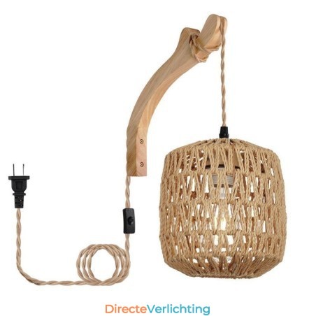 Amerikaanse Retro Wandlamp 3M Hennep Touw Hangende Lijn Papier Touw Geweven Lampenkap Amerikaanse Retro Wandlamp 3M Hennep Touw Hangende Lijn Papier Touw Geweven Lampenkap