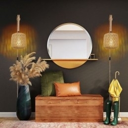 Amerikaanse Retro Wandlamp 3M Hennep Touw Hangende Lijn Papier Touw Geweven Lampenkap