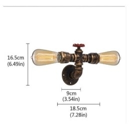 Vintage Retro Waterpijp Industriële Wandlampen Wandlamp