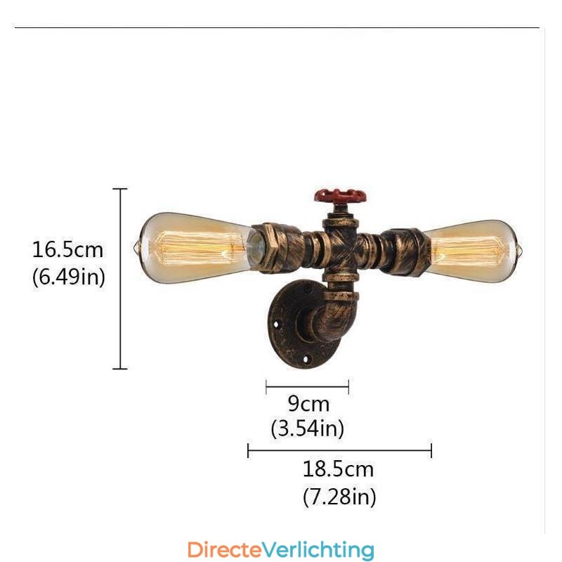 Vintage Retro Waterpijp Industriële Wandlampen Wandlamp