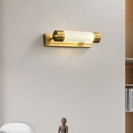 Wandlamp Messing Acryl Cilinder Spiegel Frontlicht