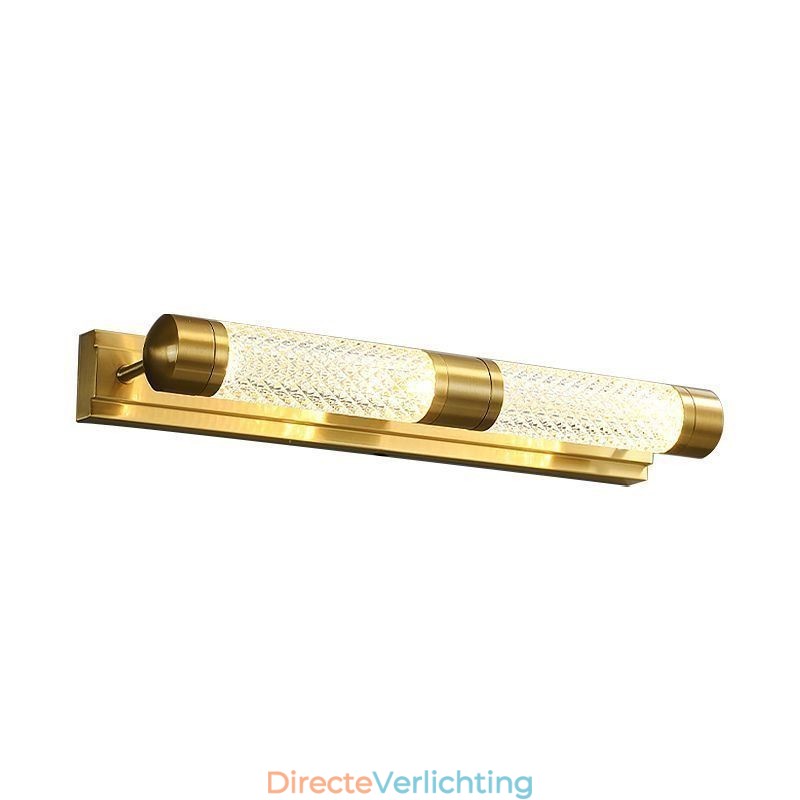 Wandlamp Messing Acryl Cilinder Spiegel Frontlicht