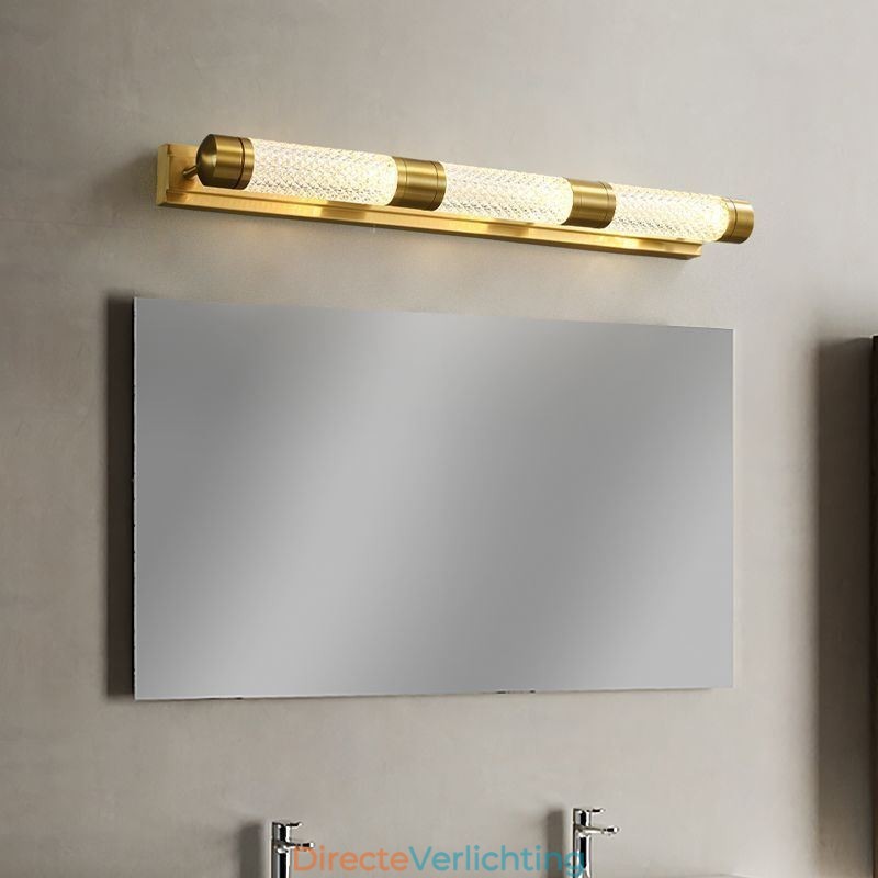Wandlamp Messing Acryl Cilinder Spiegel Frontlicht