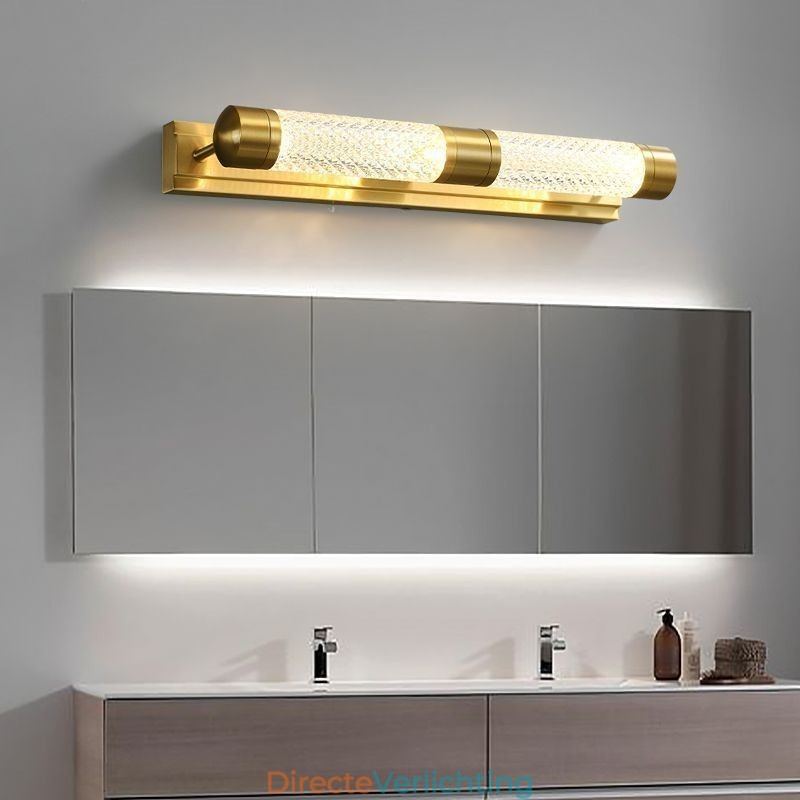 Wandlamp Messing Acryl Cilinder Spiegel Frontlicht