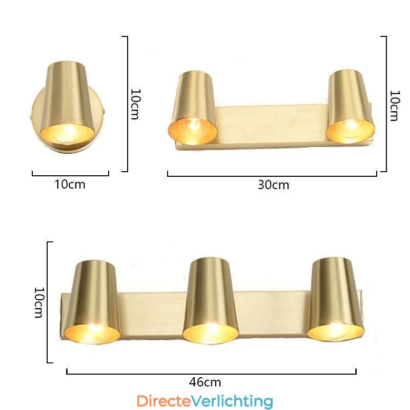 Nordic Messing Spiegel Frontlicht Spot Wandlamp