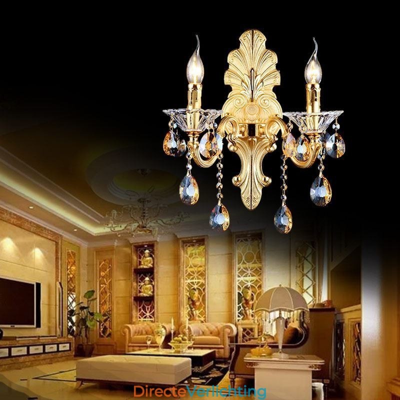 Europese Wandlamp Luxe Wandlamp Kristallen Druppel Decoratielamp Nachtkastje Verlichting