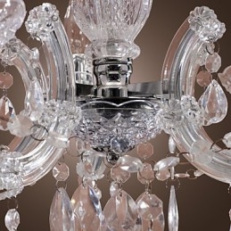 Upligh Chrome Plafondlamp Kaarslicht Acryl Armatuur Kroonluchter Hanglamp