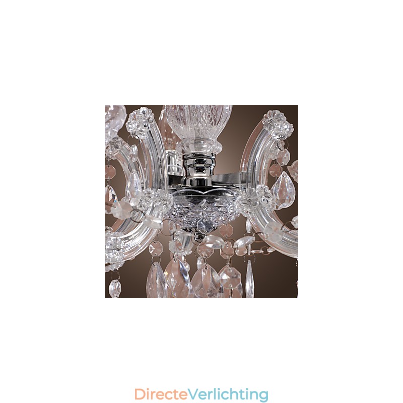 Upligh Chrome Plafondlamp Kaarslicht Acryl Armatuur Kroonluchter Hanglamp