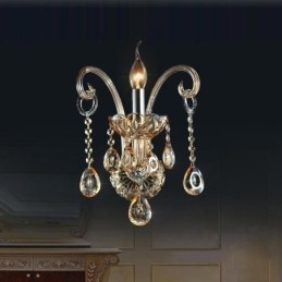 Europese Wandlamp Amber Cognac Kristallen Wandlamp Eenvoudige Lamp Verlichting