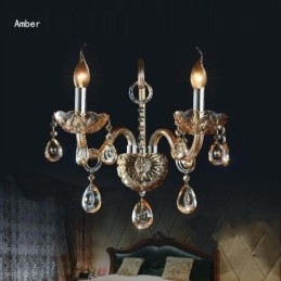 Europese Wandlamp Amber Cognac Kristallen Wandlamp Eenvoudige Lamp Verlichting