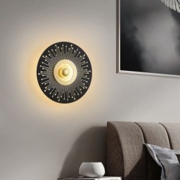 Wandlamp Nordic Full Copper Holle Ronde Wandlamp