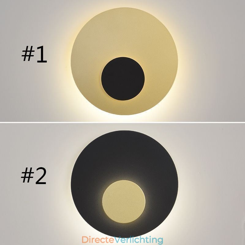 Nordic Wandlamp Zwart Goud Ronde Volledig Koperen Wandlamp