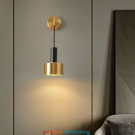 Moderne wandlamp zwart goud contrasterende kleur wandlamp Moderne wandlamp zwart goud contrasterende kleur wandlamp