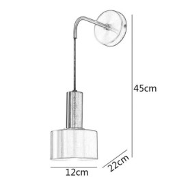 Moderne wandlamp zwart goud contrasterende kleur wandlamp