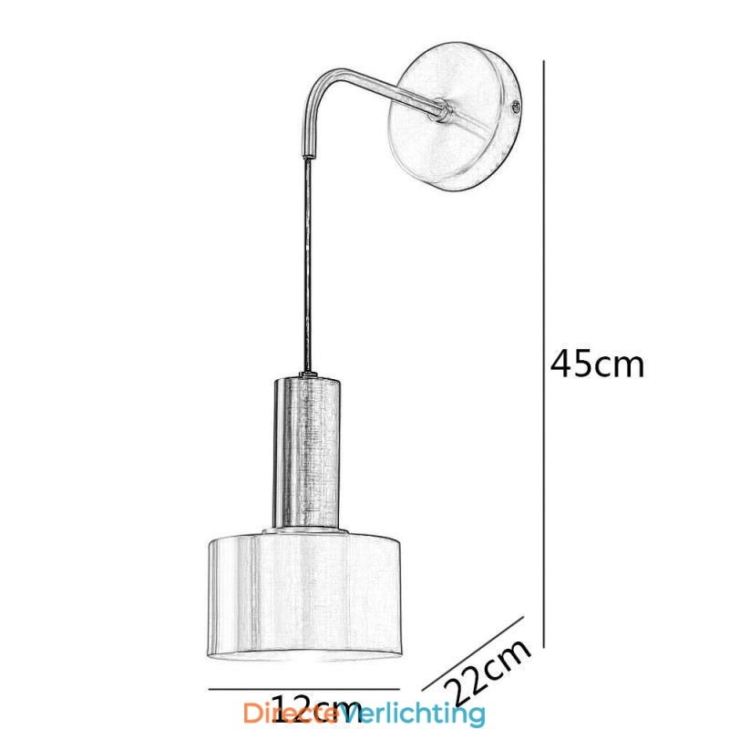 Moderne wandlamp zwart goud contrasterende kleur wandlamp