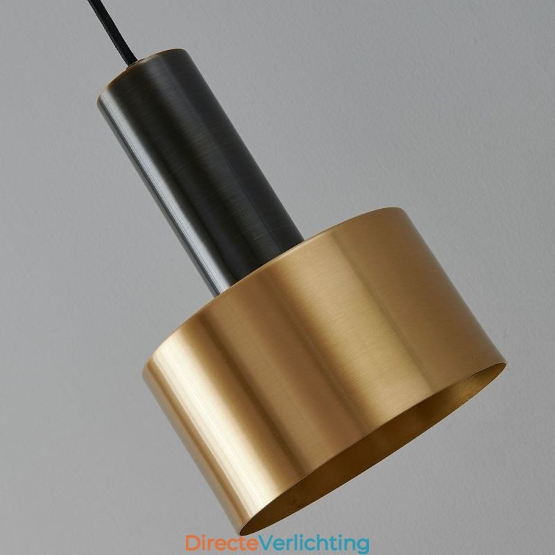 Moderne wandlamp zwart goud contrasterende kleur wandlamp