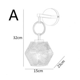 Moderne wandlamp Creatieve glazen wandlamp