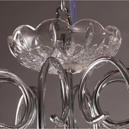 Traditionele klassieke kristallen chromen metalen kroonluchter
