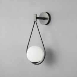 Moderne Globe Wandlamp Glazen Wandlamp Zwarte Waterdruppel Wandlamp