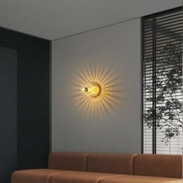 Moderne wandverlichting met heldere glazen kap geborstelde wandlampverlichting