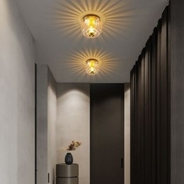 Moderne wandverlichting met heldere glazen kap geborstelde wandlampverlichting