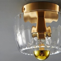 Moderne wandverlichting met heldere glazen kap geborstelde wandlampverlichting