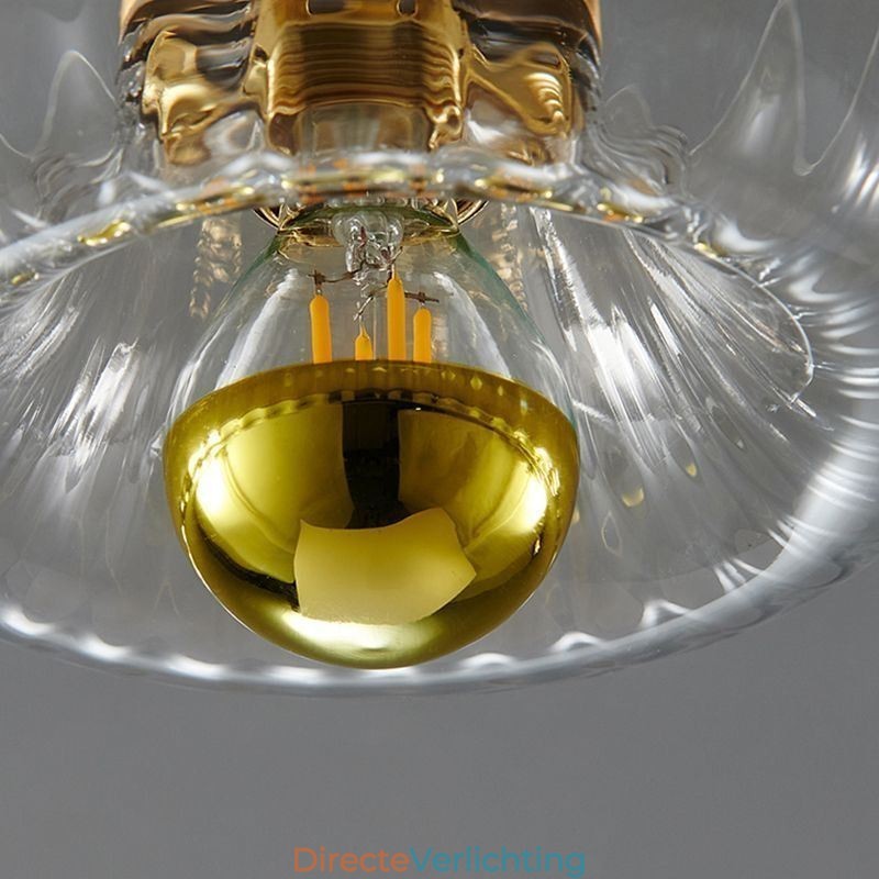 Moderne wandverlichting met heldere glazen kap geborstelde wandlampverlichting