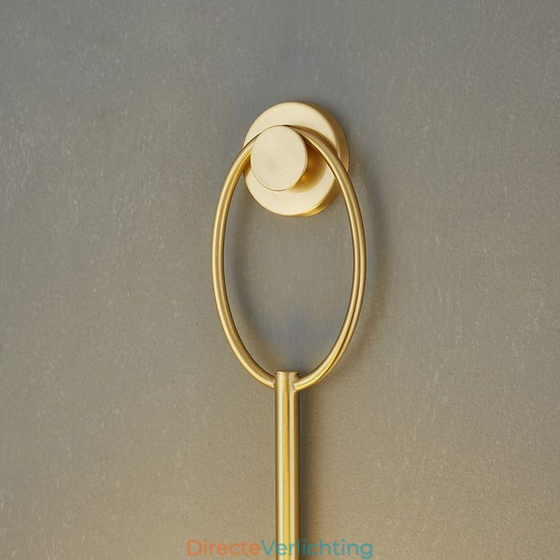 Moderne Globe Wandlamp Geborsteld Goud Glazen Wandlamp