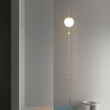 Moderne Globe Wandlamp Geborsteld Goud Glazen Wandlamp Moderne Globe Wandlamp Geborsteld Goud Glazen Wandlamp