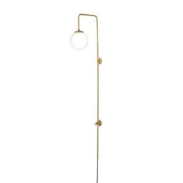 Moderne Globe Wandlamp Geborsteld Goud Glazen Wandlamp