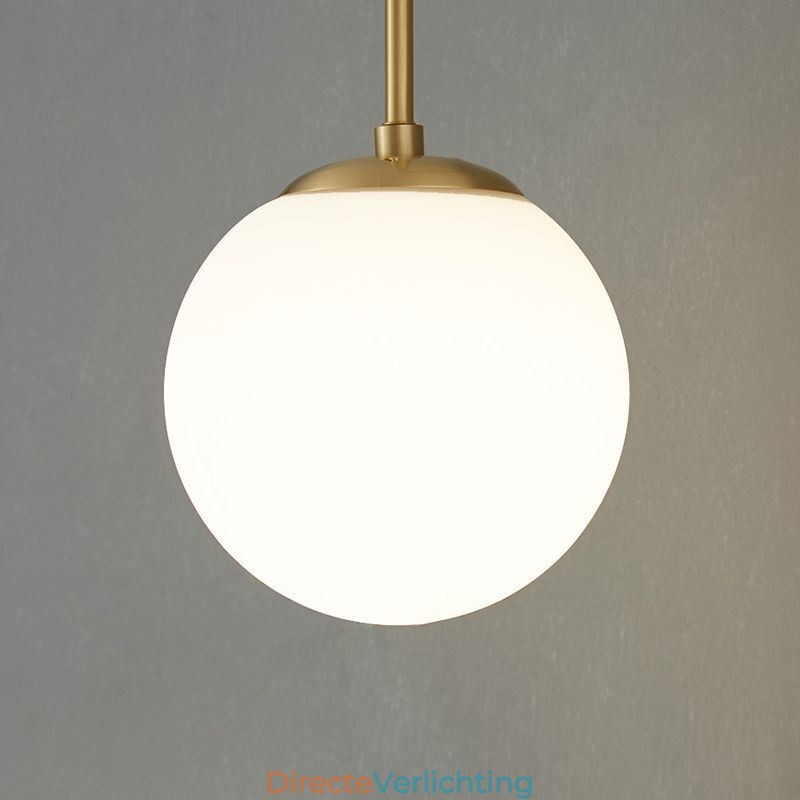 Moderne Globe Wandlamp Geborsteld Goud Glazen Wandlamp