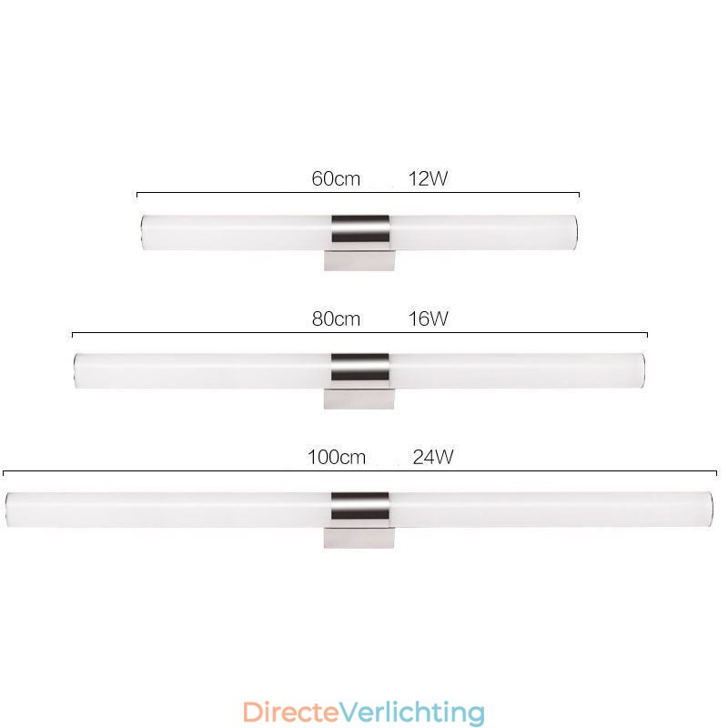 Spiegellamp Roestvrij staal Moderne wandlamp Badkamerverlichting Wandlamp