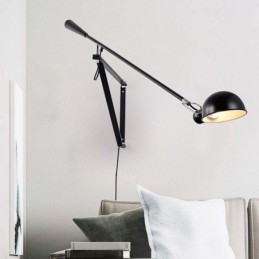 Enkele Rocker Arm Wandlamp Bedside Reading Sconce Lamp